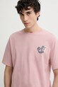 Desigual pamut póló ROSA rózsaszín 25SMTK21
