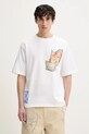 Bavlnené tričko Desigual KIKO relaxed biela 25SMTK23