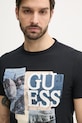 Bavlnené tričko Guess čierna M5GI04.I3Z14