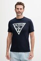 Bavlnené tričko Guess slim tmavomodrá M5GI06.I3Z14