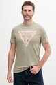 Памучна тениска Guess вталена зелен M5GI06.I3Z14