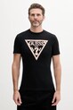 Памучна тениска Guess вталена черен M5GI06.I3Z14