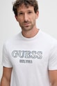 Βαμβακερό μπλουζάκι Guess λευκό M5GI07.I3Z14