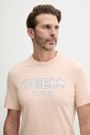 Guess t-shirt bawełniany pomarańczowy M5GI07.I3Z14