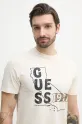 Guess t-shirt bawełniany beżowy M5GI44.KBW41