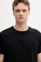 Ρούχα Βαμβακερό μπλουζάκι Guess M4PI0E.K8HM4 μαύρο
