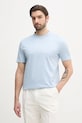 Хлопковая футболка BOSS хлопок голубой 50534030