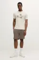 BOSS t-shirt bawełniany 50536796 beżowy SS25