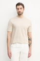 Bavlnené tričko BOSS regular béžová 50539303