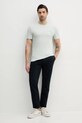 Βαμβακερό μπλουζάκι Calvin Klein K10K114146 πράσινο SS25