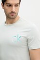 Βαμβακερό μπλουζάκι Calvin Klein πράσινο K10K114146