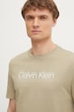 Хлопковая футболка Calvin Klein K10K114149 зелёный SS25