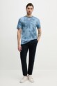 Памучна тениска Calvin Klein K10K114150 син SS25