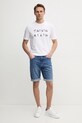 Хлопковая футболка Calvin Klein K10K114156 белый SS25