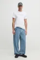 Βαμβακερό μπλουζάκι Calvin Klein K10K114162 λευκό SS25