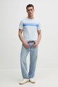 Бавовняна футболка Calvin Klein K10K114163 блакитний SS25
