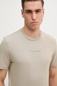 Calvin Klein t-shirt bawełniany beżowy K10K114172