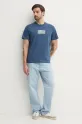 Calvin Klein t-shirt bawełniany K10K114174 niebieski SS25