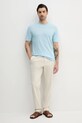 Plátěné tričko Calvin Klein K10K114459 modrá SS25