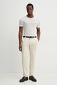 Футболка з домішкою льону Tommy Hilfiger UM0UM03527 бежевий SS25