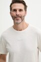 Calvin Klein póló vászonkeverékből bézs KM0KM01138