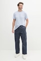 Calvin Klein póló vászonkeverékből KM0KM01138 kék SS25