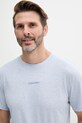 Calvin Klein póló vászonkeverékből kék KM0KM01138