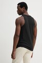 Дрехи Тениска с лен Calvin Klein KM0KM01139 черен