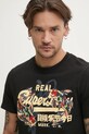 Superdry t-shirt bawełniany czarny M1012111A.02A