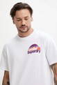 Bavlněné tričko Superdry bílá M1012175A.01C