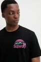Bavlněné tričko Superdry černá M1012175A.02A