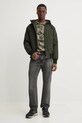 Bavlnené tričko Superdry M1012315A.F8Q zelená SS25