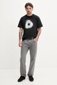 Βαμβακερό μπλουζάκι Converse 10027998.A02 μαύρο SS25