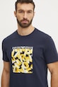 Хлопковая пляжная футболка Emporio Armani Underwear тёмно-синий EM000574.AF12349