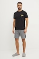 Emporio Armani Underwear tricou de plajă din bumbac EM000574.AF12349 negru SS25