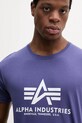 Alpha Industries pamut póló Basic T-Shirt lila 100501