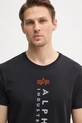 Хлопковая футболка Alpha Industries R Print T чёрный 136509
