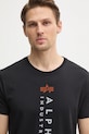 Alpha Industries t-shirt bawełniany R Print T czarny 136509