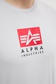 Alpha Industries tricou din bumbac Satin Logo T 148513 gri