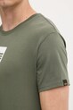 Alpha Industries t-shirt bawełniany Satin Logo T 148513 zielony
