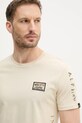Bavlnené tričko Alpha Industries Camo Sleeve T béžová 156522