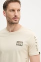 Alpha Industries t-shirt bawełniany Camo Sleeve T beżowy 156522