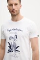Alpha Industries t-shirt bawełniany Alpha Hawaii T biały 156525