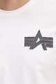 Alpha Industries tricou din bumbac Coach T BE 156538 alb