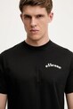 Ellesse t-shirt bawełniany Courtside czarny SHZ21991