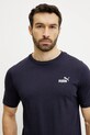 Bavlněné tričko Puma námořnická modř 682534
