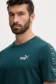 Puma t-shirt bawełniany zielony 684674