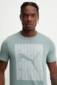 Puma t-shirt bawełniany zielony 684825