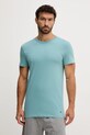 Βαμβακερό lounge t-shirt Calvin Klein Underwear 3-pack κανονικό τιρκουάζ LV00NB4051