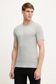 Kratka majica Calvin Klein Underwear 3-pack Z elastanom siva LV00NB4185